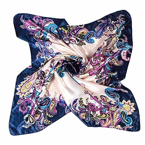 PALAY female Scarf For Women Square Scarfs Satin Silk-Like Hair
